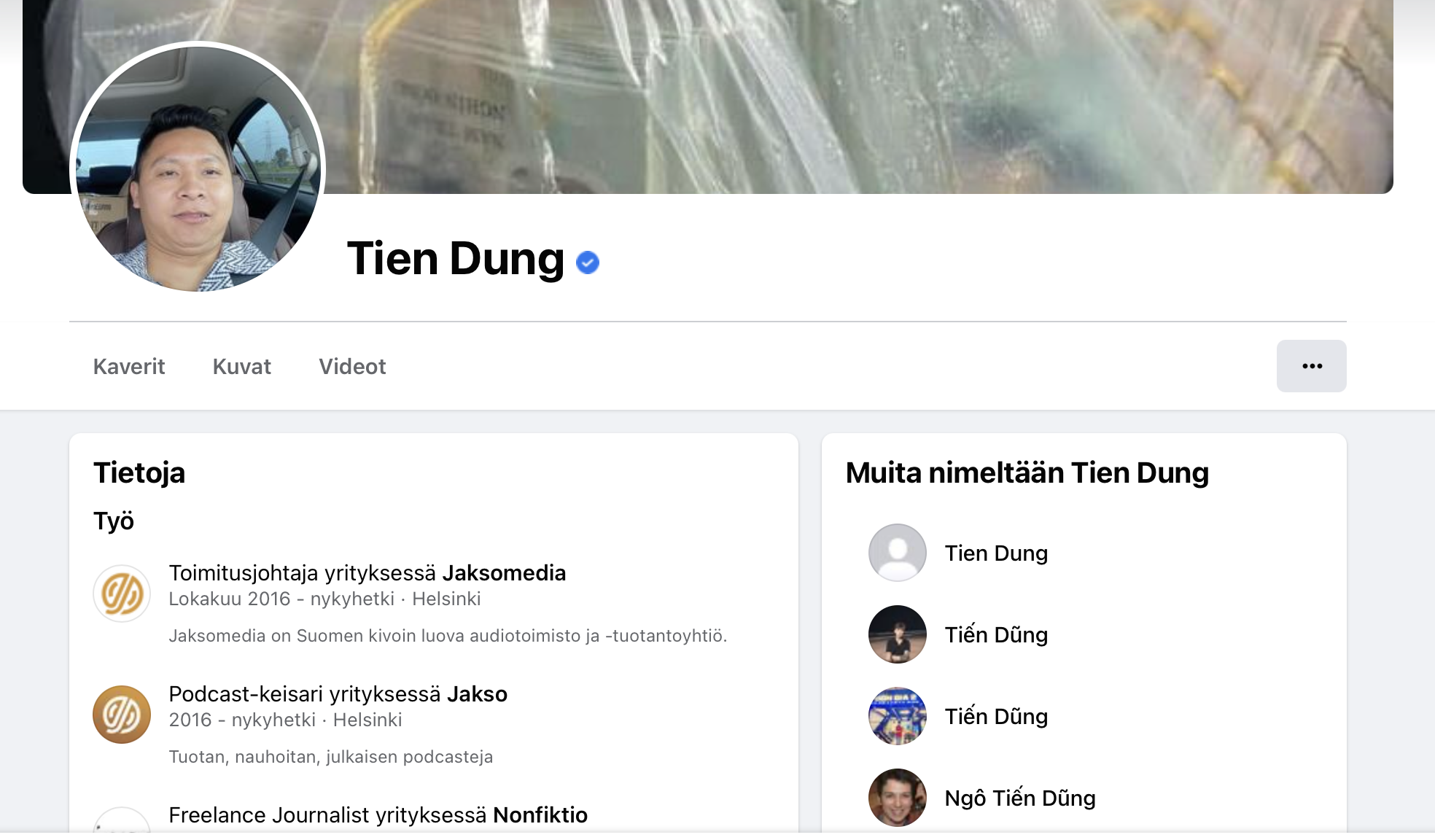 Tien Dung kaappasi FB-tilin